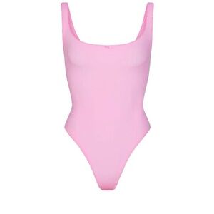 SKIMS Pink Picot Bodysuit